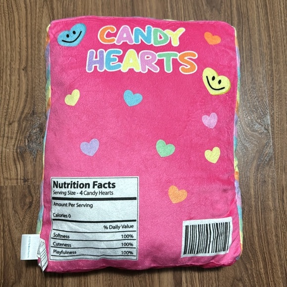 Candy hearts plush stuffed animal with 4 removable candy hearts - Picture 2 of 3
